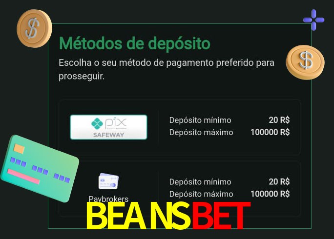 O cassino BEANSBET oferece uma grande variedade de métodos de pagamento